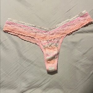 Victoria's Secret Pink and Gray Lace Panties